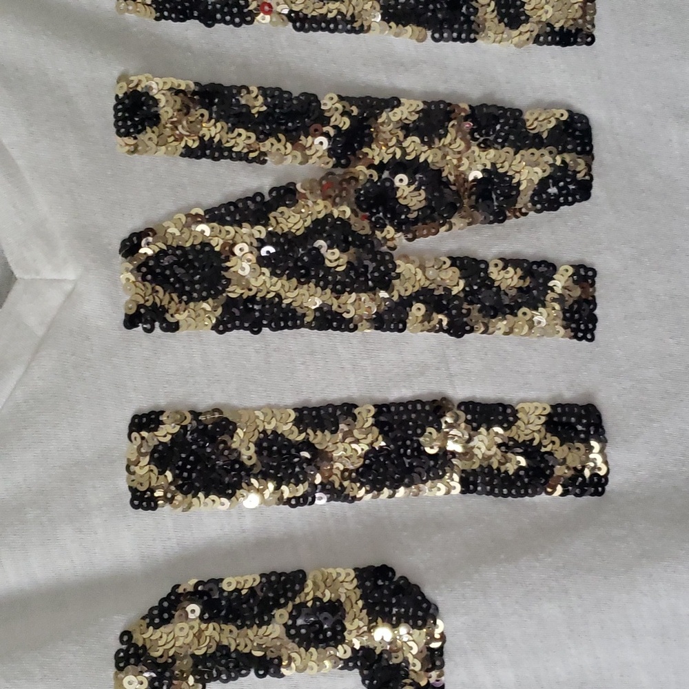 vs pink leopard sequin top - Picture 4 of 5